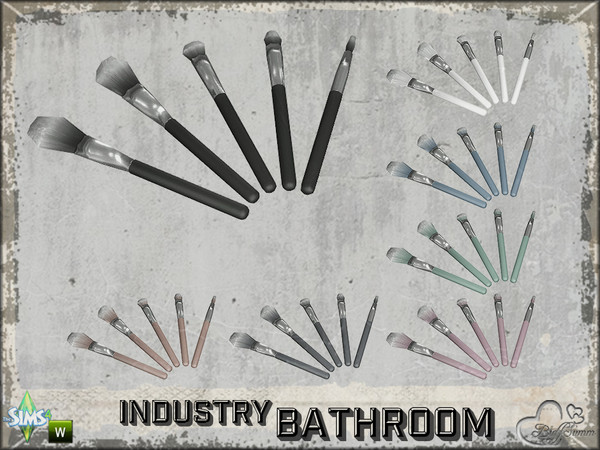 Sims 4 — Bathroom Industry Cosmetics Brush Set by BuffSumm — Part of the *Bathroom Industry* ***TSRAA***
