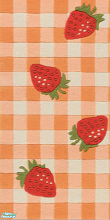 Sims 2 — Fruity Kitch - Strawberry by Astarta — Bright fruit walls.