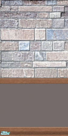 Sims 2 — Brick Wallpapers and Linoleum - BB3 by Lorah — Blue and brown.