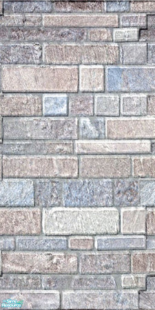 Sims 2 — Brick Wallpapers and Linoleum - BB1 by Lorah — Blue and brown.