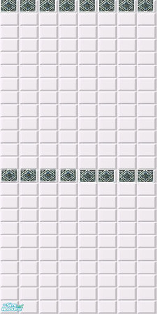 Sims 2 — Green Diamond Bathroom - TileWall by Cerulean Talon — Whether your Sim can only afford the cheapest bath items