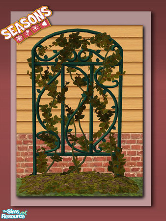 Sims 2 — Iron Trellis Flowers - Autumn by Shakeshaft — A recolour of the Synthetic Iron Trellis Flowers with Autumn in