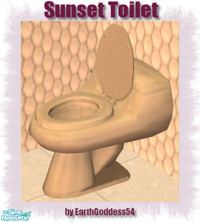 Sims 2 — Sunset Bath - Toilet by EarthGoddess54 — Made to match the Sunset Bath set. Enjoy!