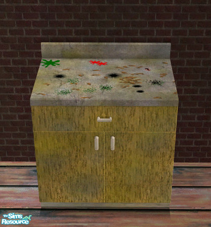 Sims 2 — Club Armageddon Counter 04 by SIMple Minds — Are those bugs on there? Ewww! (Sims will treat this like a clean