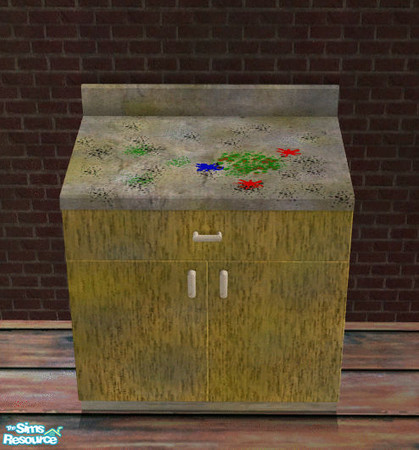 Sims 2 — Club Armageddon Counter 03 by SIMple Minds — Blood, blue stuff, mold. Now this counter just screams "No one
