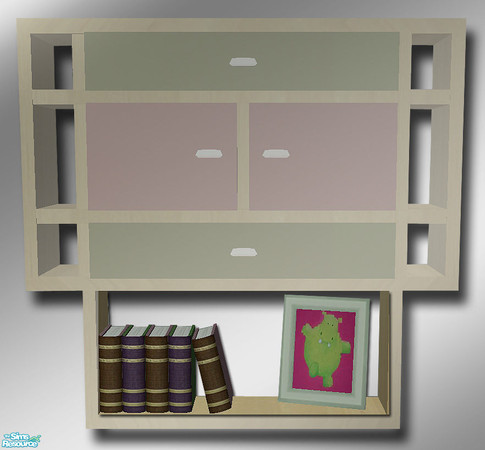 Sims 2 — NURSERY Wall Unit - Decor by simtomatic — This file recolours the decor only.