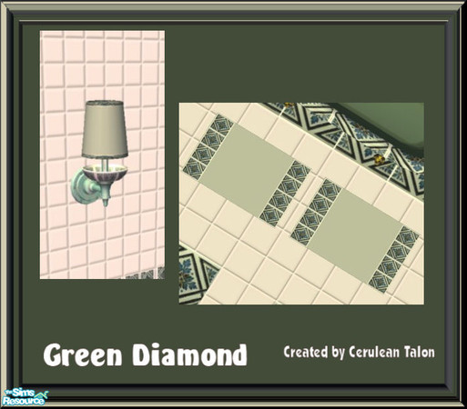Sims 2 — Green Diamond Bathroom - Bath Mat by Cerulean Talon — Whether your Sim can only afford the cheapest bath items