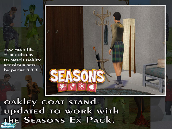 Sims 2 — Oakley Coatstand SEASONS Blue by Padre — The Oakley Coat Stand new mesh file and recolours updated to work as