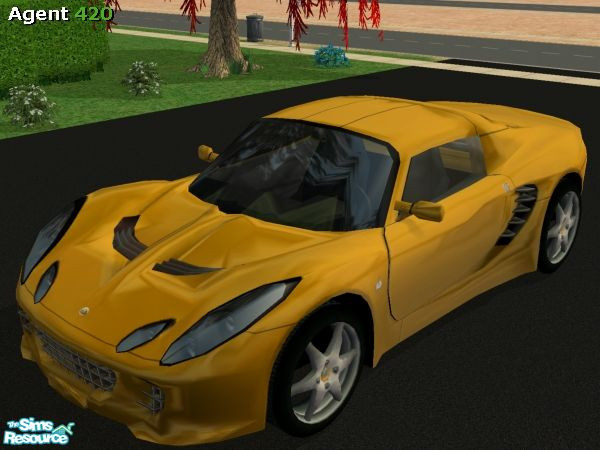 Sims 2 — Golden Yellow Lotus Elise Paint Job by Agent420 — A Golden Yellow Lotus Elise Ultra Metallic Paint Job. Mesh by