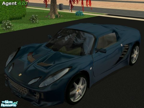 Sims 2 — Navy Blue Lotus Elise Metallic Paint Job by Agent420 — A Navy Blue Lotus Elise Ultra Metallic Paint Job. Mesh by