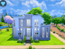 Sims 4 — Flower House by prismqueen — It is a two-story house with a small flower garden at the backyard. There is a