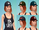 Sims 4 — Skate caps (Unisex) by Bocasecaman — Set of 5 skate caps for him and for her. Different colors and different