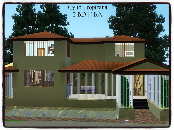Sims 3 — Cylio Tropicana by Xodess — This lovely two-bedroom Villa is located in Isla Paradiso at 9 Sea Spray Lane. There