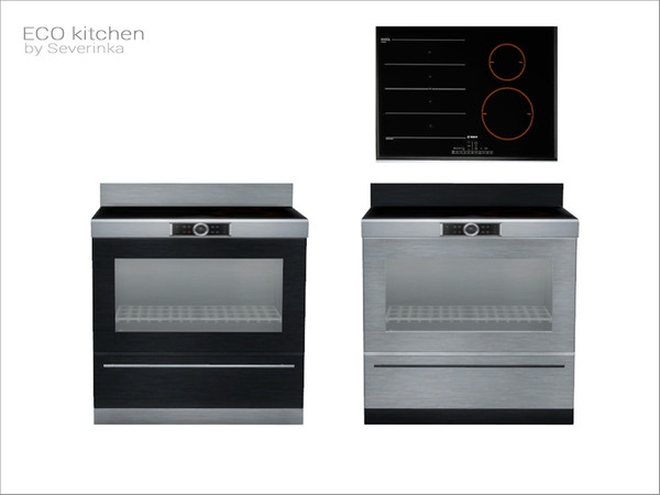 Sims 4 — [ECO kitchen] - stove by Severinka_ — Kitchen stove Build/Buy category: Appliances / Large Appliances 2 colors