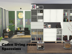 Sims 4 — Caden living room by spacesims — This exquisite living room has gracious proportions and original design. The