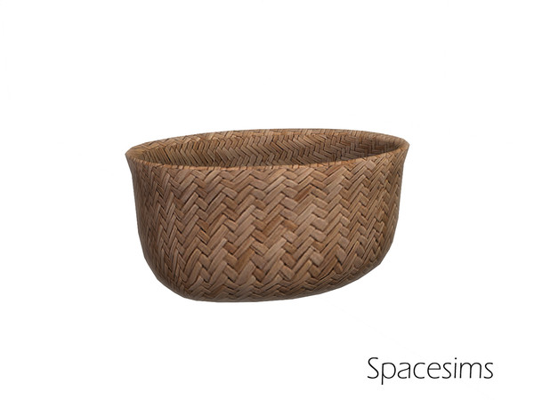 Sims 4 — Caden living room - Basket by spacesims — This hand-made basket can be used as a storage object.