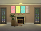 Sims 4 — GV Love Quote Wall Decor by greyvalley — This is a TSR Workshop Recolor