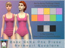 Sims 4 — One Piece Swimsuit Recolors by pintsizednerd5 — I think we needed more color choices for a one piece swimsuit