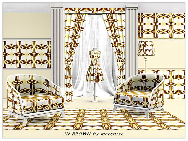 Sims 3 — In Brown_marcorse by marcorse — Abstract pattern: meaningless arrangement of shapes in a vertical design in