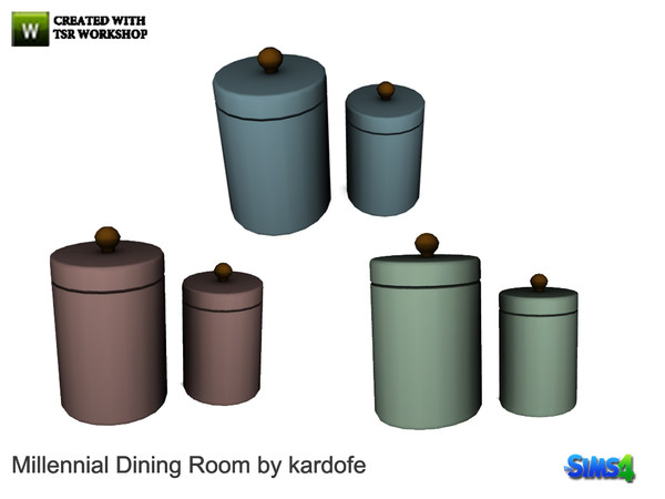 Sims 4 — kardofe_Millennial Dining Room_Ceramic pot by kardofe — Set of two pots of ceramic with lid, in three different