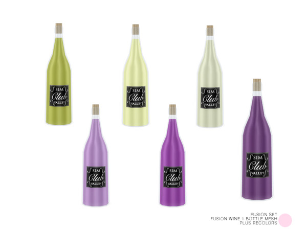 Sims 4 — Fusion Wine 1 Bottle Mesh by DOT — Fusion Wine 1 Bottle Mesh by DOT of The Sims Resource