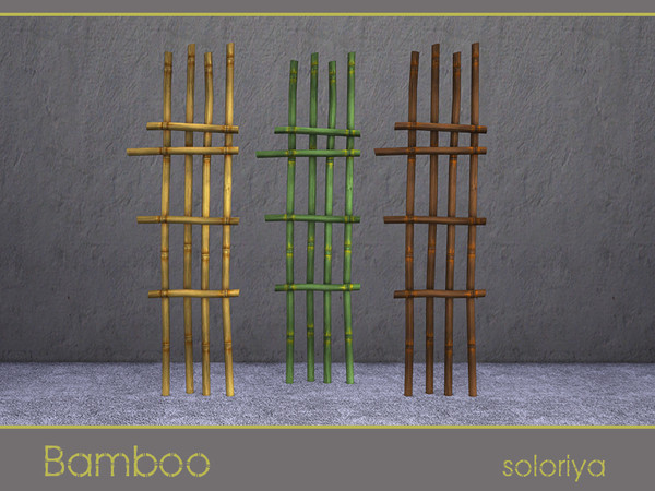 Sims 4 — Bamboo Divider by soloriya — Divider made of bamboo. 3 color variations. Part of Bamboo set. Category: