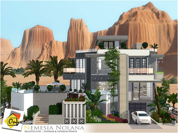Sims 3 — Nemesia Nolana by Onyxium — On the ground floor: Garage | Space Room [Youth Bedroom] | Bathroom On the first