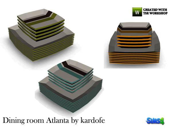 Sims 4 — kardofe_Dining room Atlanta_Stacked dishes 2 by kardofe — Group of plates stacked in two sizes, with a point of