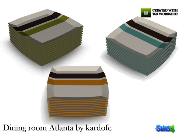 Sims 4 — kardofe_Dining room Atlanta_Stacked dishes by kardofe — Group of plates stacked, with a point of support to be