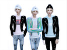 Sims 4 — Noodlecupwars - Leather Jacket/Jumper set City Living needed by noodlecupwars — A five piece recolour of the