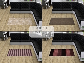 Sims 3 — Carpet Patterns by Prickly_Hedgehog — Set of 4 carpet patterns, all horizontal and vertical except jute. All