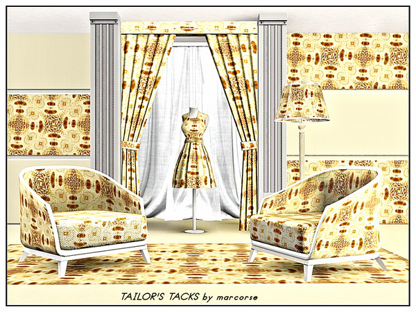 Sims 3 — Tailor's Tacks_marcorse by marcorse — Abstract pattern : squared design held together as if by tailor's tacks!