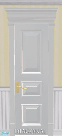 Sims 2 — Georgian Interior Door - Diagonal by phoenix_phaerie — Diagonal mesh of the Georgian-style interior door. Note: