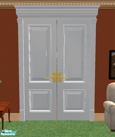 Sims 2 — Georgian Double Doors by phoenix_phaerie — A set of handsome Georgian-style double doors. Note: Requires the