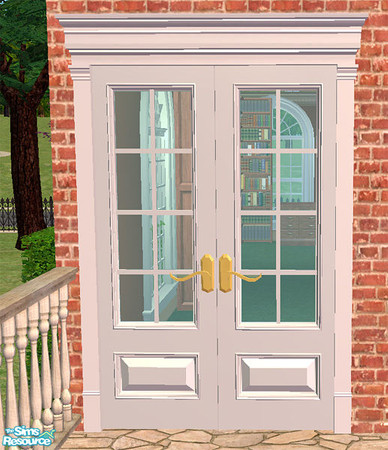 Sims 2 — Georgian French Double Doors by phoenix_phaerie — Elegant Georgian-style French double doors. Note: Requires the