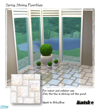Sims 2 — Spring Shining Floor - White by Mutske — These are recolors from BitzyBus "Floor Mirror - Square". The