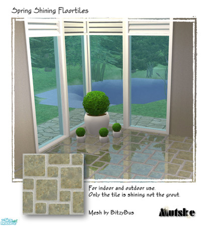 Sims 2 — Spring Shining Floor - Sea Green by Mutske — These are recolors from BitzyBus "Floor Mirror - Square".