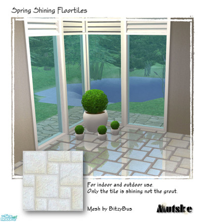 Sims 2 — Spring Shining Floor - Rough Marble by Mutske — These are recolors from BitzyBus "Floor Mirror -