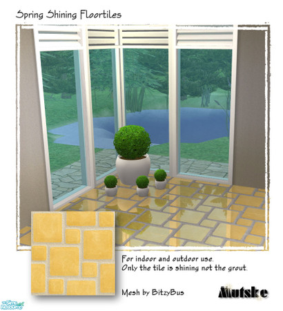 Sims 2 — Spring Shining Floor - Honey by Mutske — These are recolors from BitzyBus "Floor Mirror - Square". The