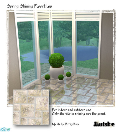 Sims 2 — Spring Shining Floor - Glassy Pink by Mutske — These are recolors from BitzyBus "Floor Mirror -