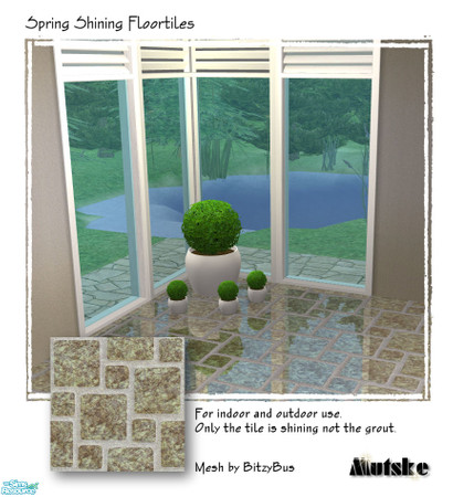 Sims 2 — Spring Shining Floor - Brown by Mutske — These are recolors from BitzyBus "Floor Mirror - Square". The