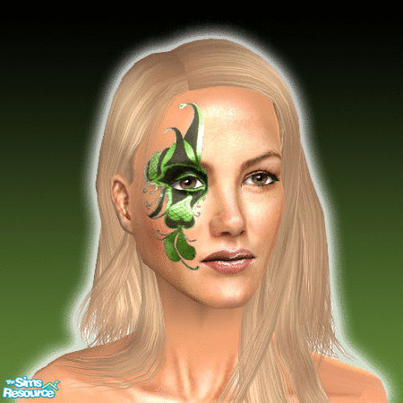 Sims 2 — Fantasy MakeUp Set 01 - Green by Technomicky — 