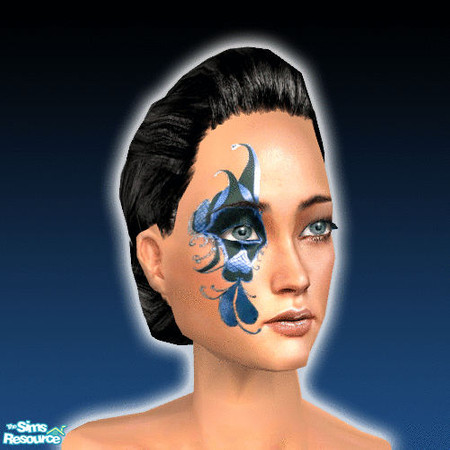 Sims 2 — Fantasy MakeUp Set 01 - Blue by Technomicky — 