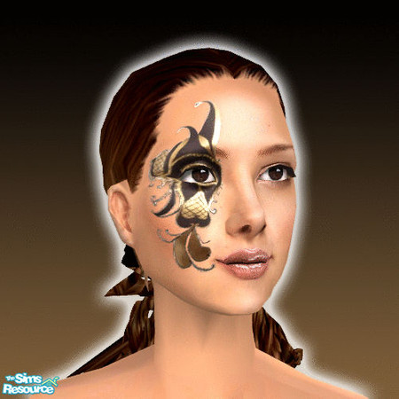 Sims 2 — Fantasy MakeUp Set 01 - Gold by Technomicky — 