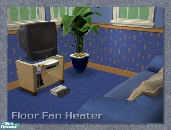 Sims 2 — Floor Fan Heater by Cyclonesue — Improve any room's environment score with this heater.