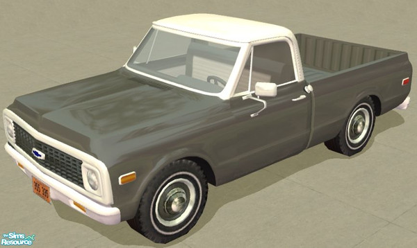 Sims 2 — 70's Pickup - Grey Recolor by Dr Pixel — Color Option for the Pickup 