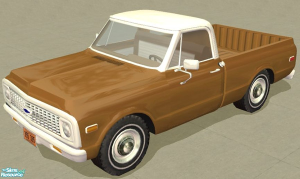 Sims 2 — 70's Pickup - Brown Recolor by Dr Pixel — Color Option for the Pickup 