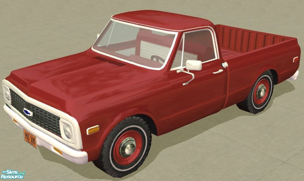 Sims 2 — 70's Pickup - Red Recolor by Dr Pixel — Color Option for the Pickup 