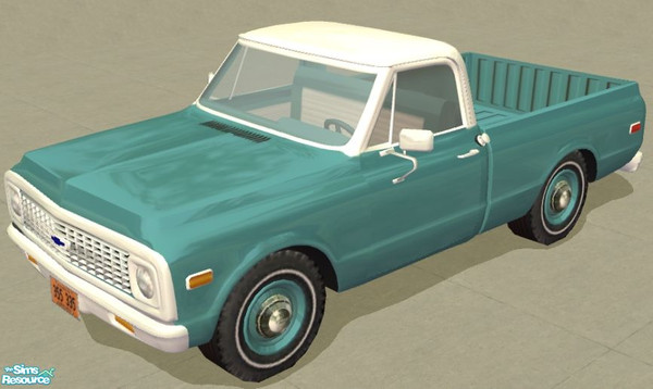 Sims 2 — 70's Pickup - Blue Recolor by Dr Pixel — Color Option for the Pickup 