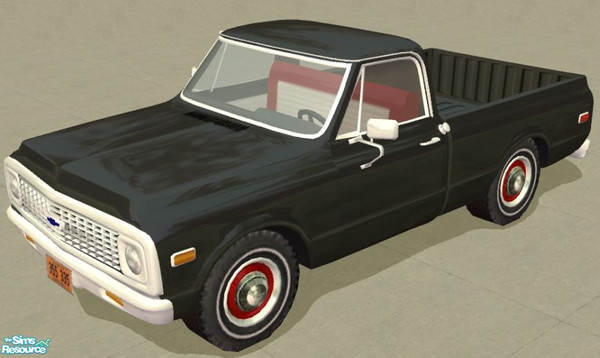 Sims 2 — 70's Pickup - Black Recolor by Dr Pixel — Color Option for the Pickup 